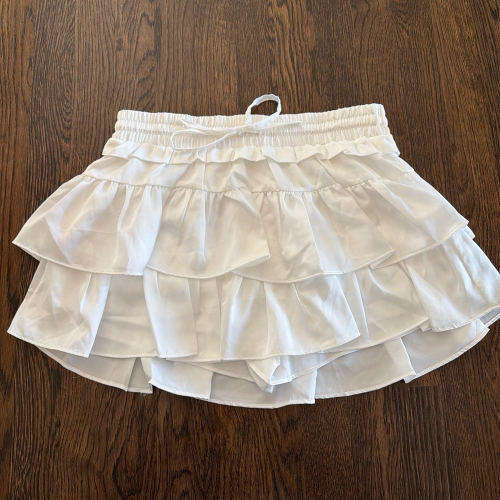 White Ruffled Women's Skirt